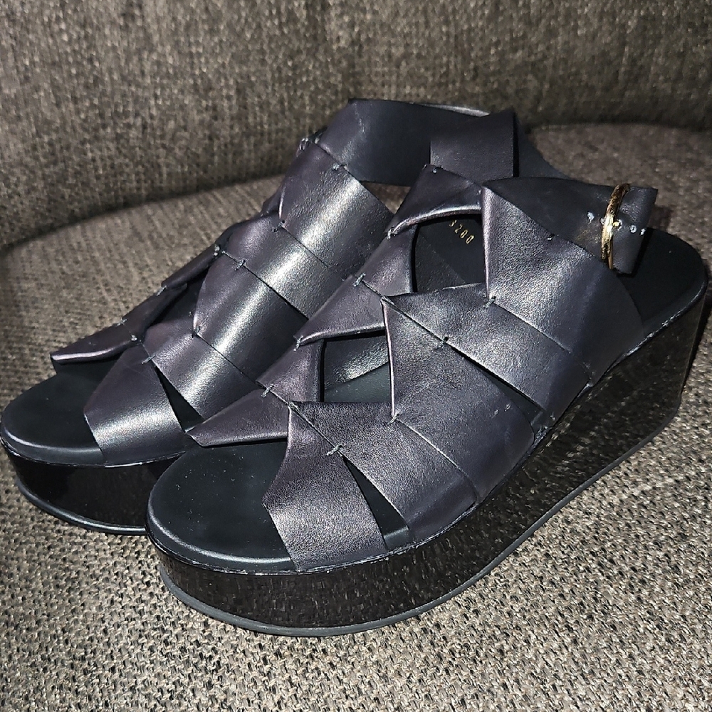 Salvatore Ferragamo Black Platform Sandals - Picture 6 of 13